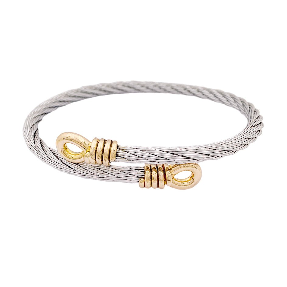 Bracelet Fred "Force 10", or et acier. - Maison Eloe