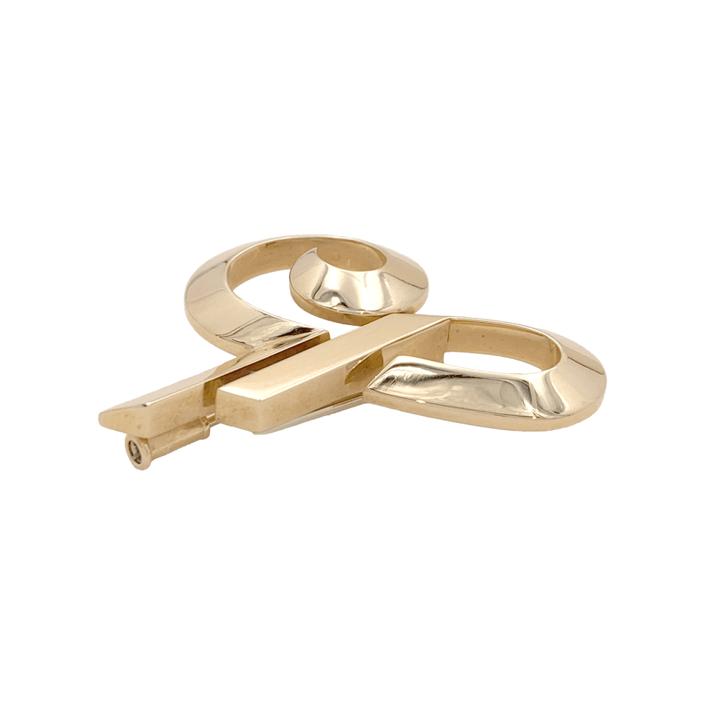 Broche Cartier, « Initiales », or jaune.