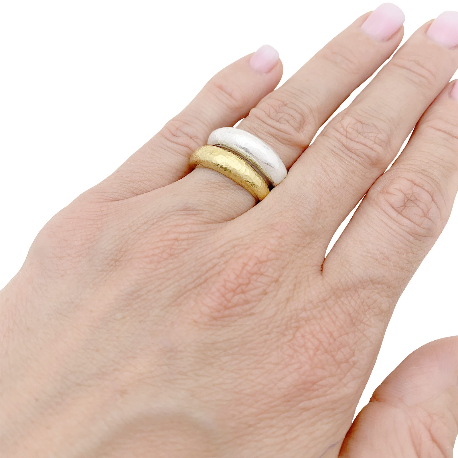 Bagues Arthus-Bertrand, or jaune, argent.