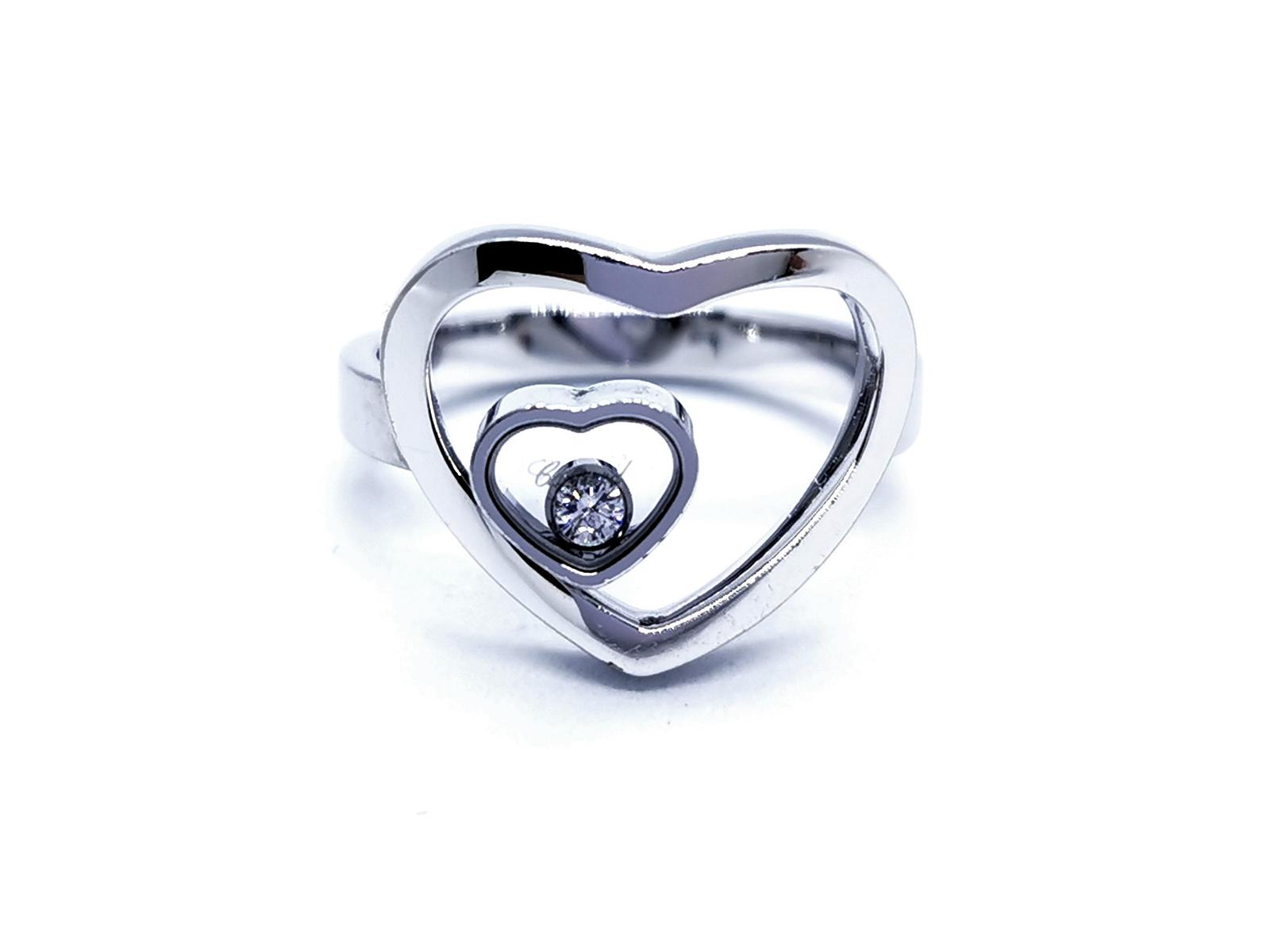 Chopard Bague Happy diamond Or blanc Diamant