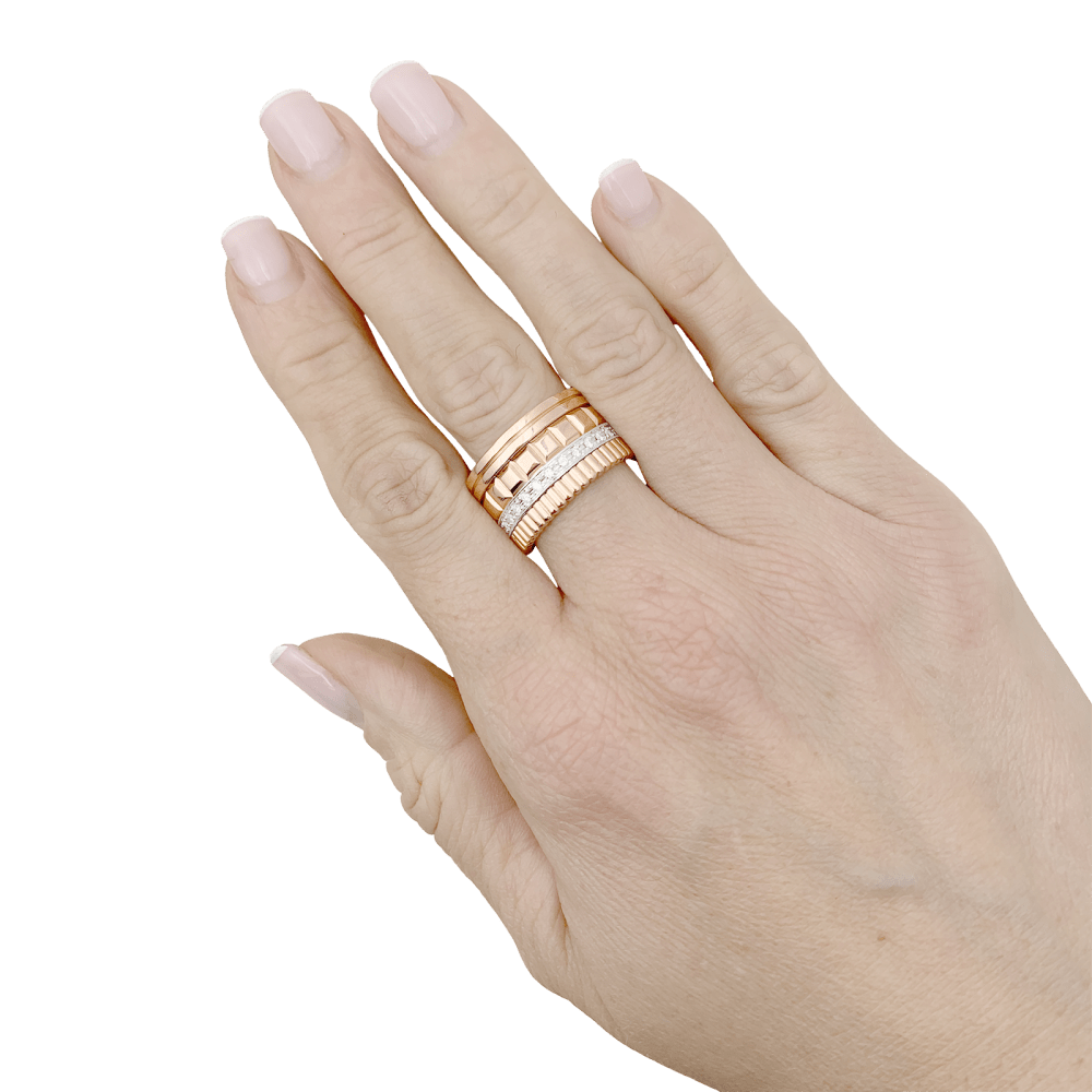 Bague Boucheron, «QUATRE RADIANT ÉDITION», deux ors et diamants.
