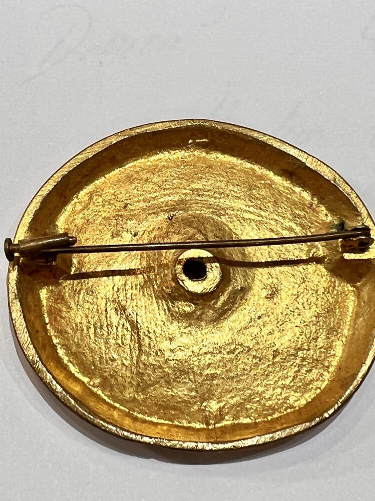 Line Vautrin "cave painting" brooch signed LV.