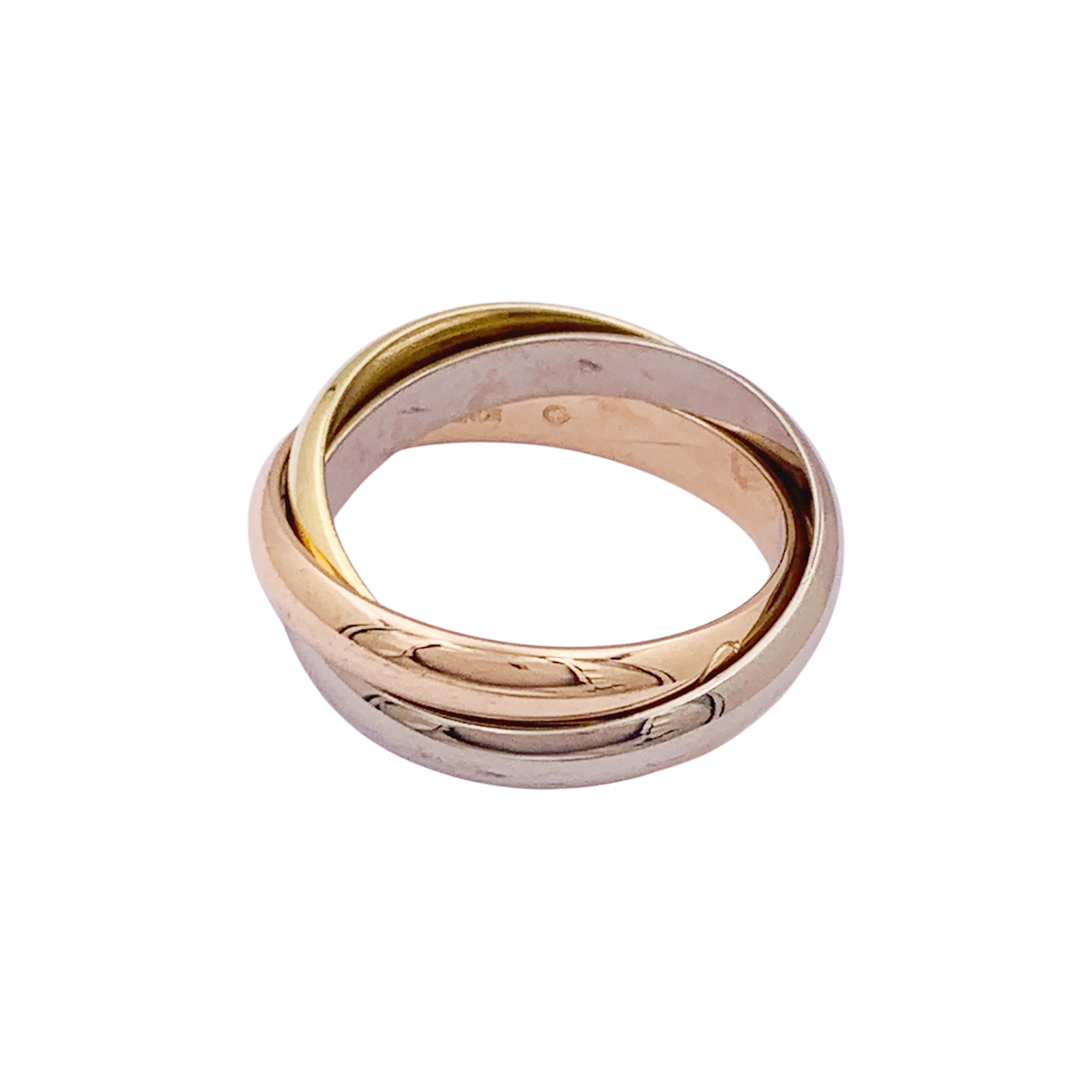 Bague Cartier, "Trinity Classique", trois ors.