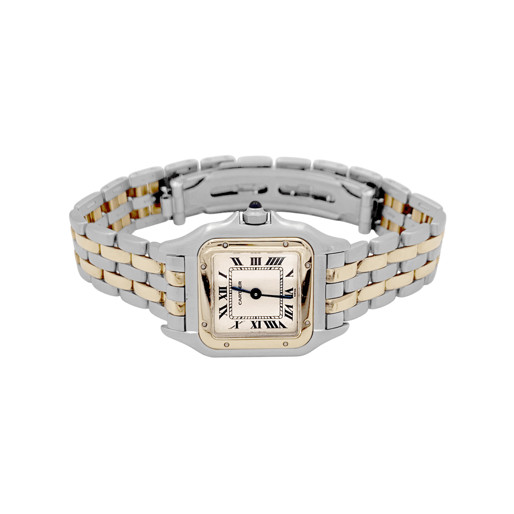 Montre Cartier, "Panthère", acier et or jaune. - Maison Eloe
