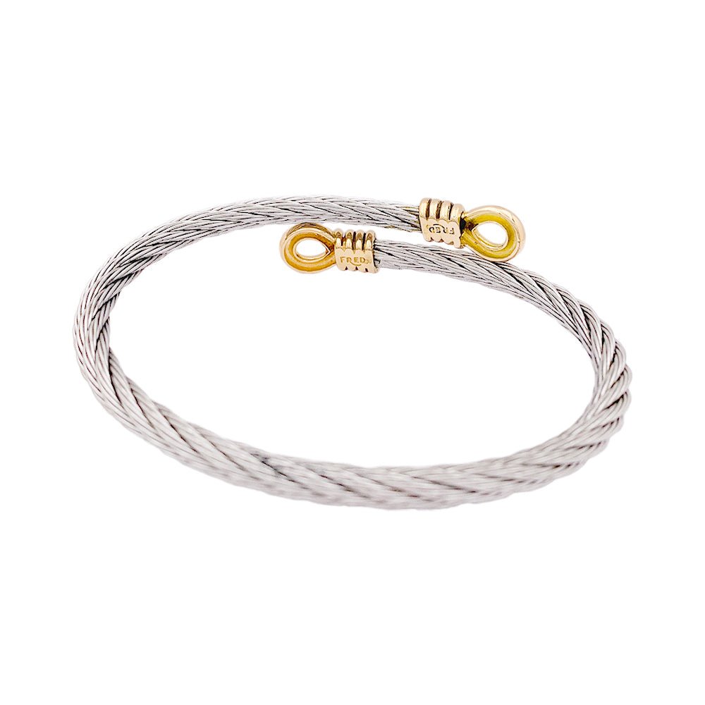 Bracelet Fred "Force 10", or et acier. - Maison Eloe