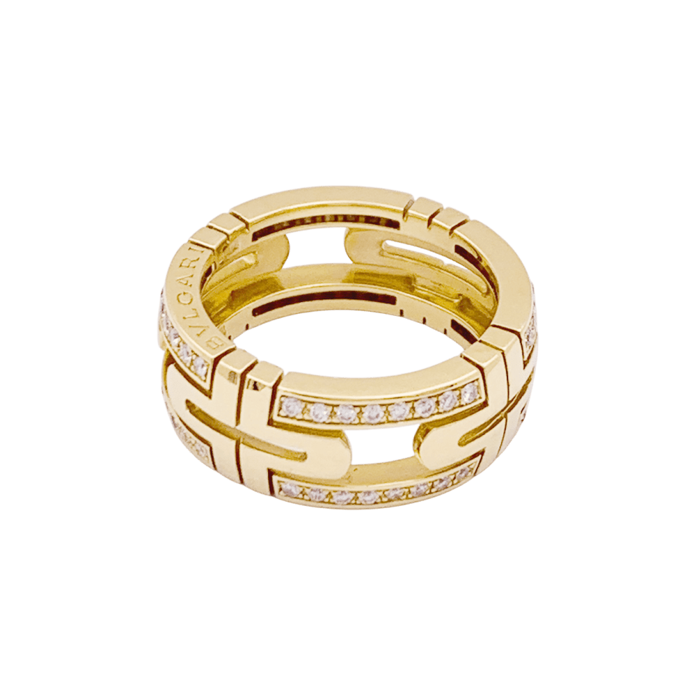 Bague Bulgari, "Parentesi", or jaune et diamants.