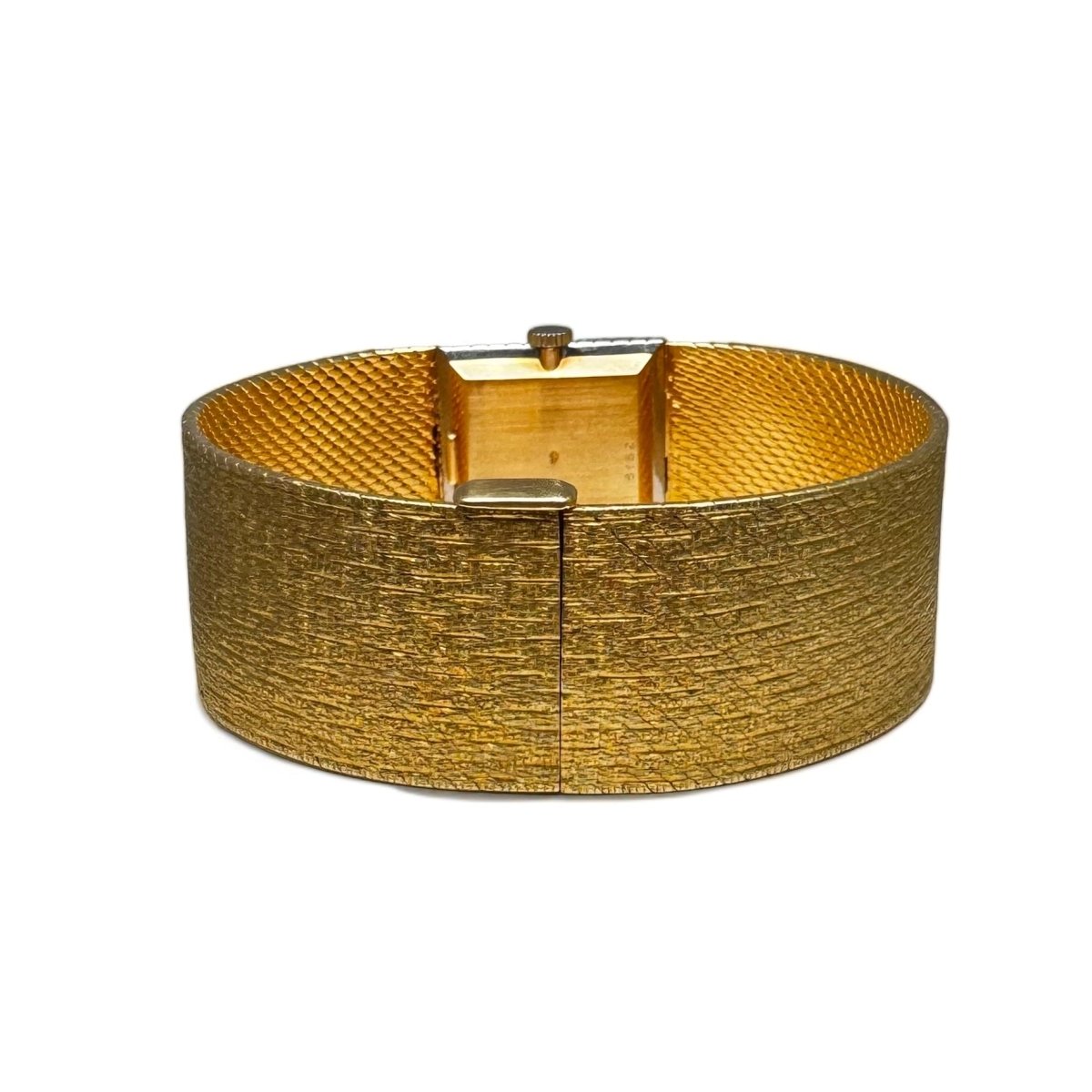 Vacheron Cosnstantin Montre bracelet de dame en or jaune pavée de diamants. - Maison Eloe