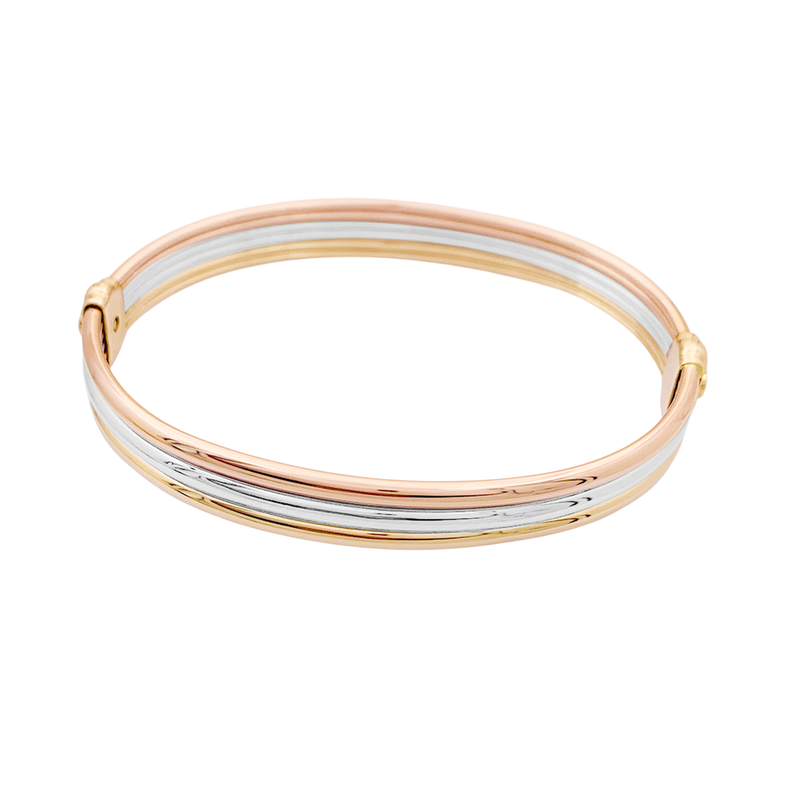 Bracelet vintage Cartier, trois ors.