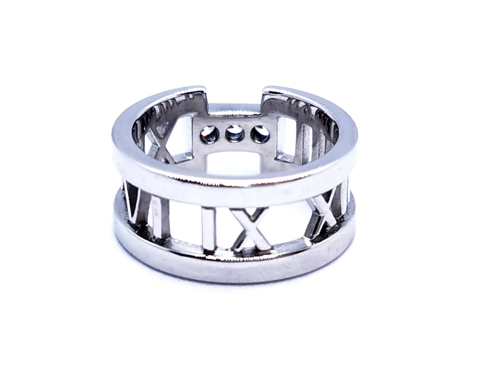 Tiffany & Co Atlas Ring White Gold Diamond