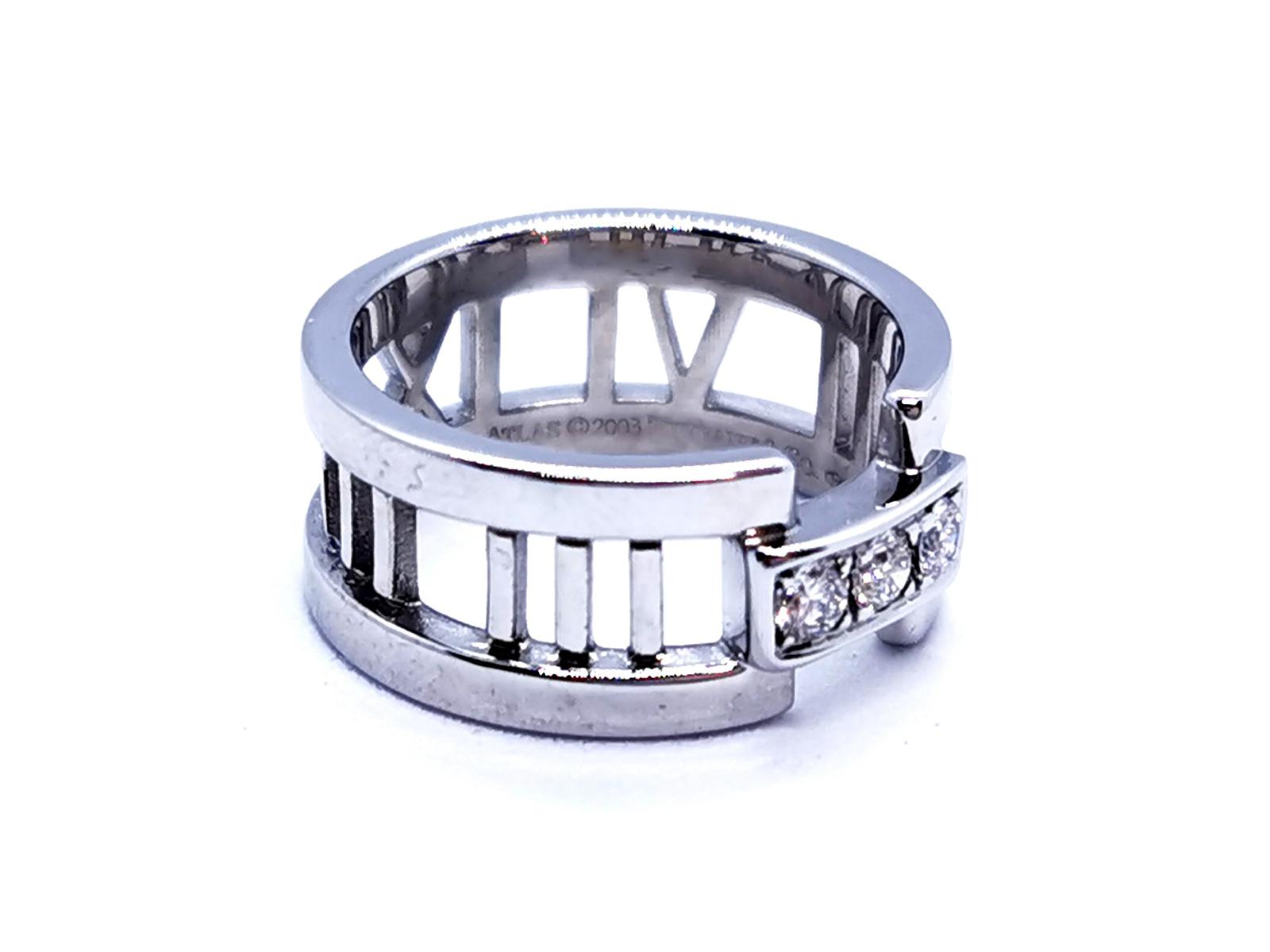 Tiffany & Co Atlas Ring White Gold Diamond