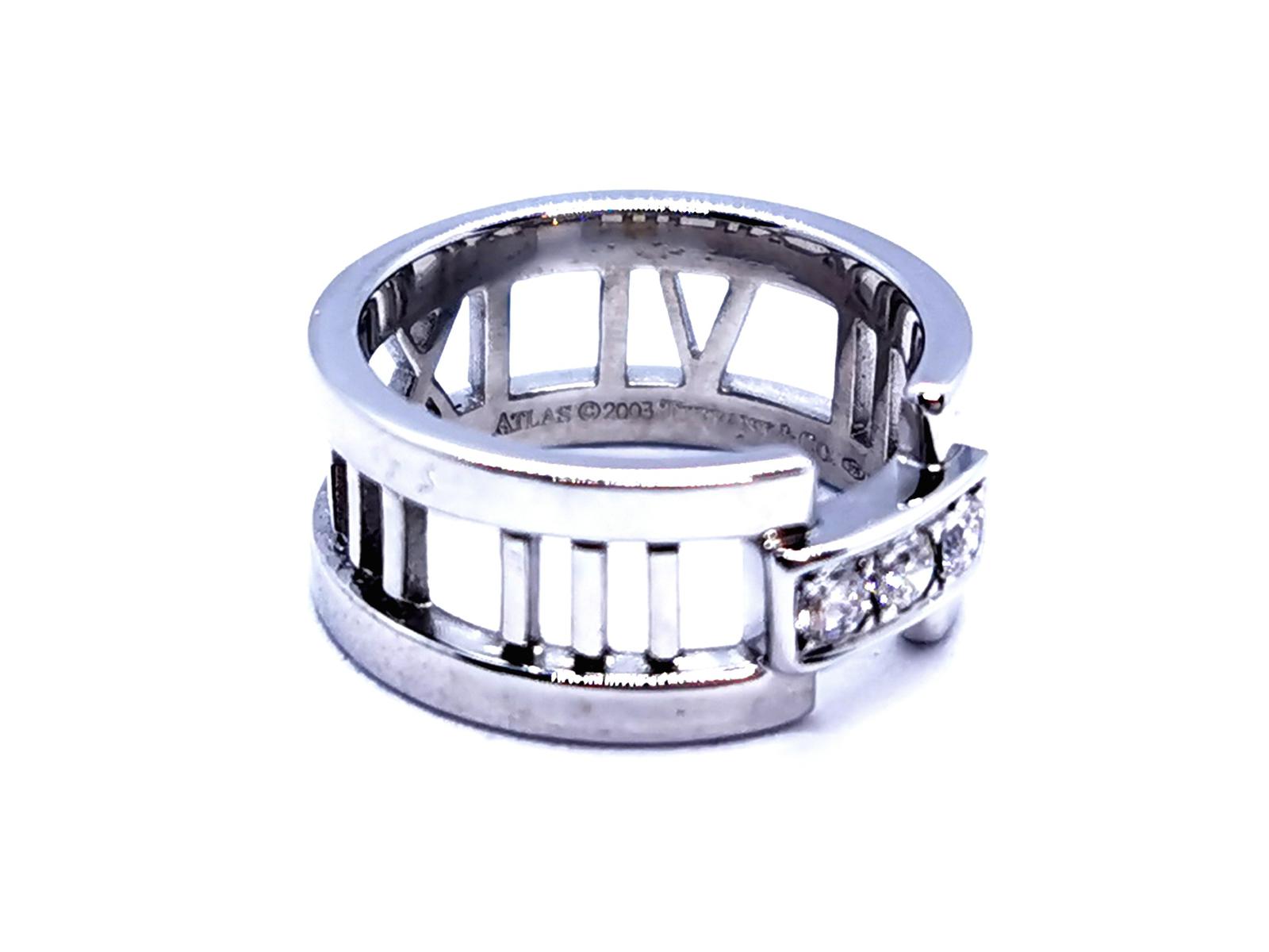 Tiffany & Co Atlas Ring White Gold Diamond