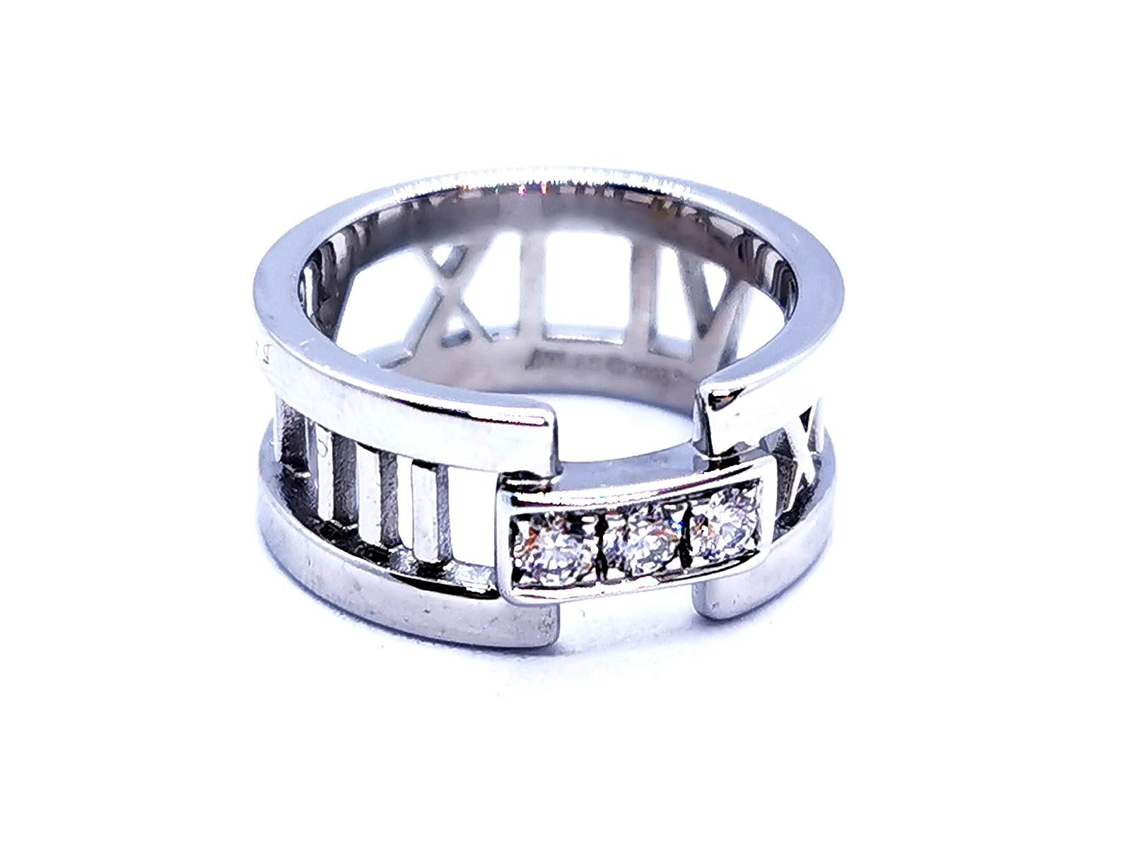 Tiffany & Co Atlas Ring White Gold Diamond