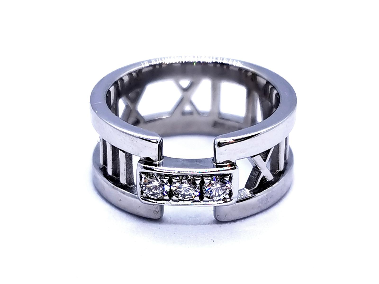 Tiffany & Co Atlas Ring White Gold Diamond