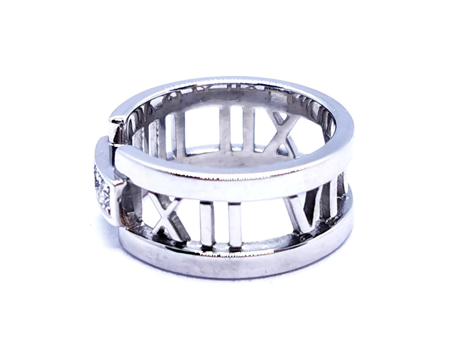 Tiffany & Co Atlas Ring White Gold Diamond