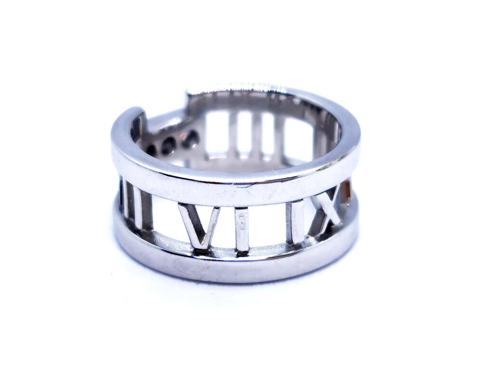 Tiffany & Co Atlas Ring White Gold Diamond