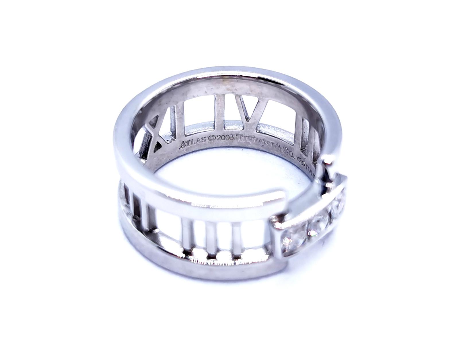 Tiffany & Co Atlas Ring White Gold Diamond