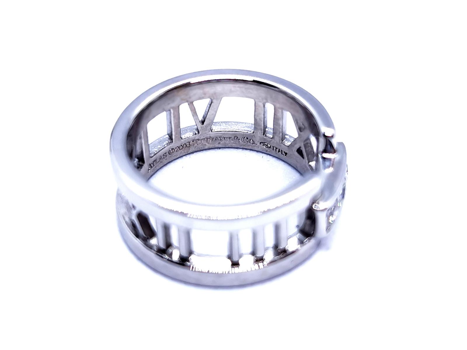 Tiffany & Co Atlas Ring White Gold Diamond