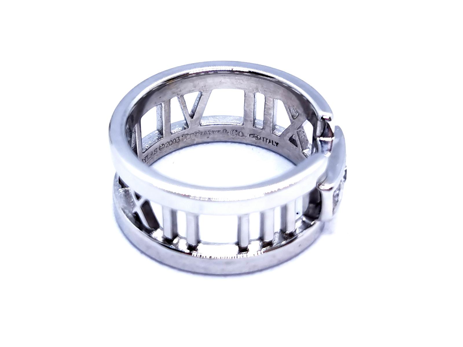 Tiffany & Co Atlas Ring White Gold Diamond
