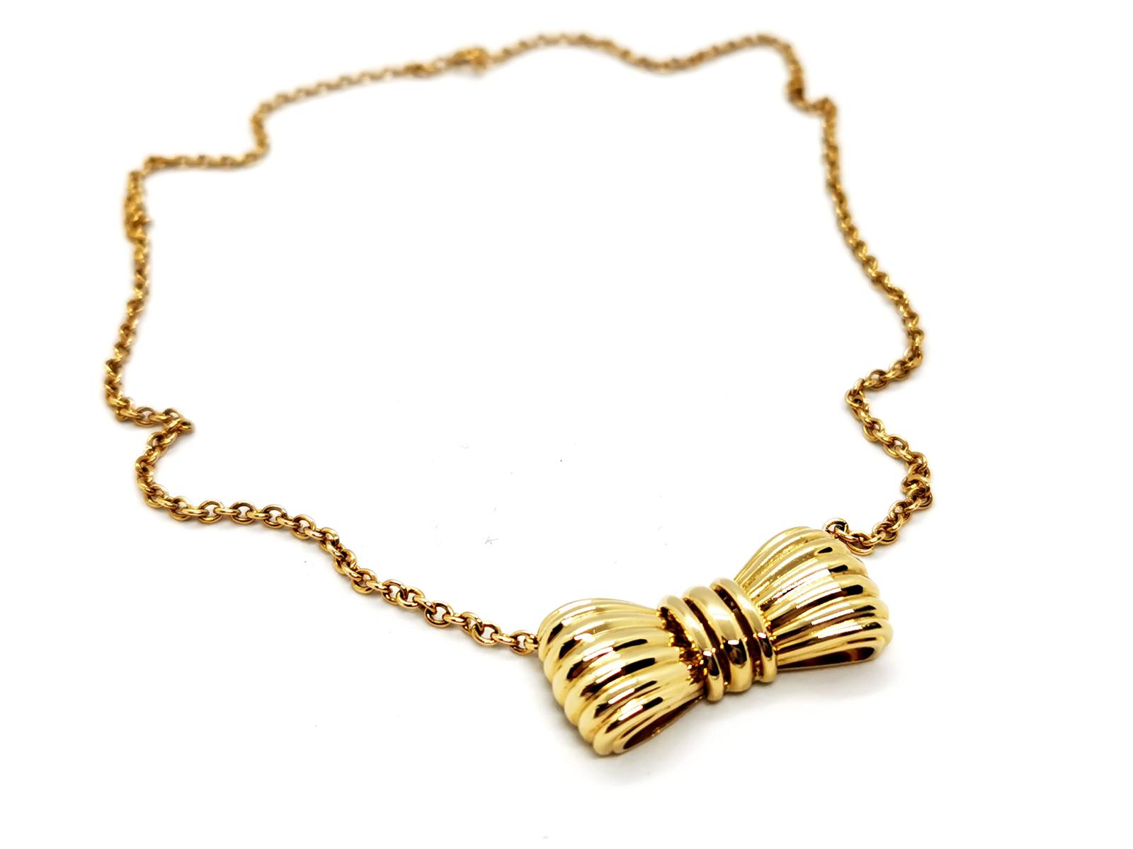 OJ Perrin Yellow Gold Knot Necklace