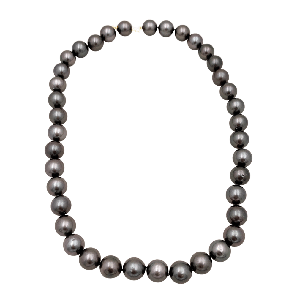 Collier perles de Tahiti, or jaune. - Maison Eloe