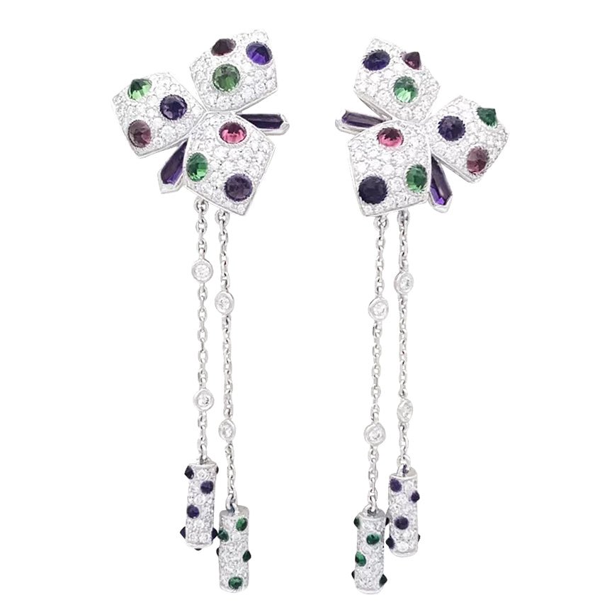 Boucles d'oreilles signées Cartier "Caresse d'Orchidée". - Maison Eloe