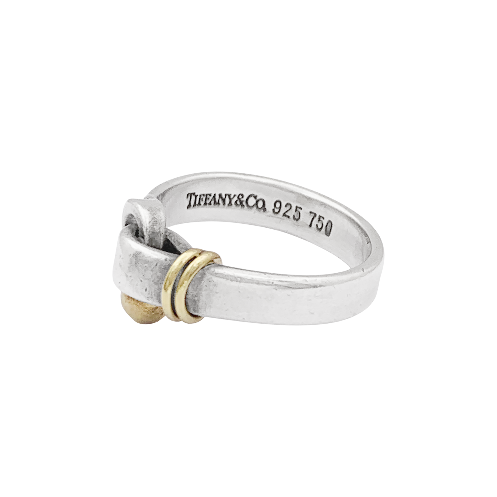 Bague Tiffany & Co., or jaune, argent.
