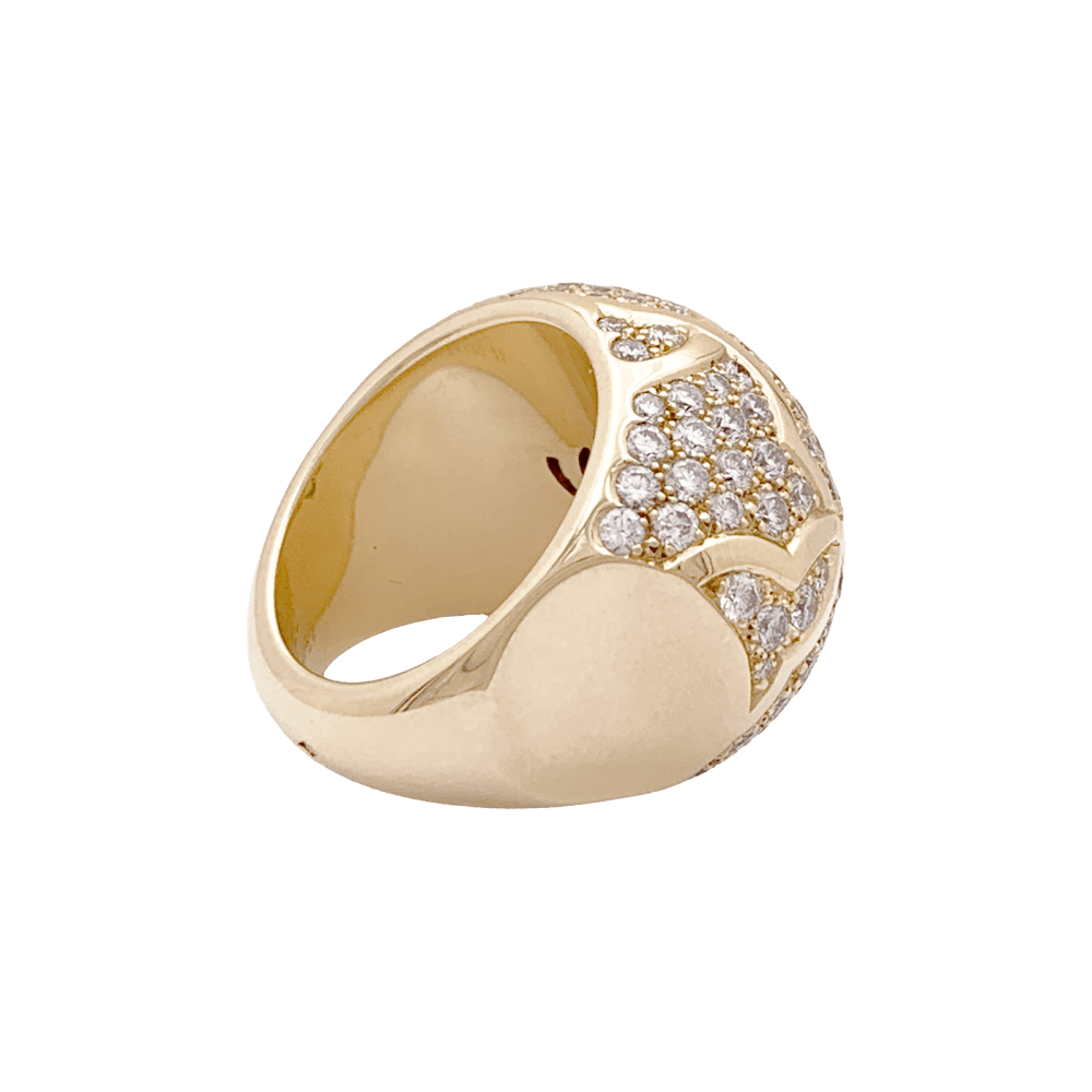 Bague Chanel, "Profil de Camelia" or jaune et diamants.