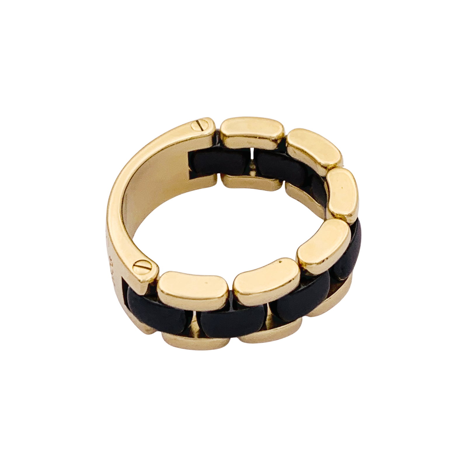 Bague CHANEL, "Ultra" or jaune et céramique.
