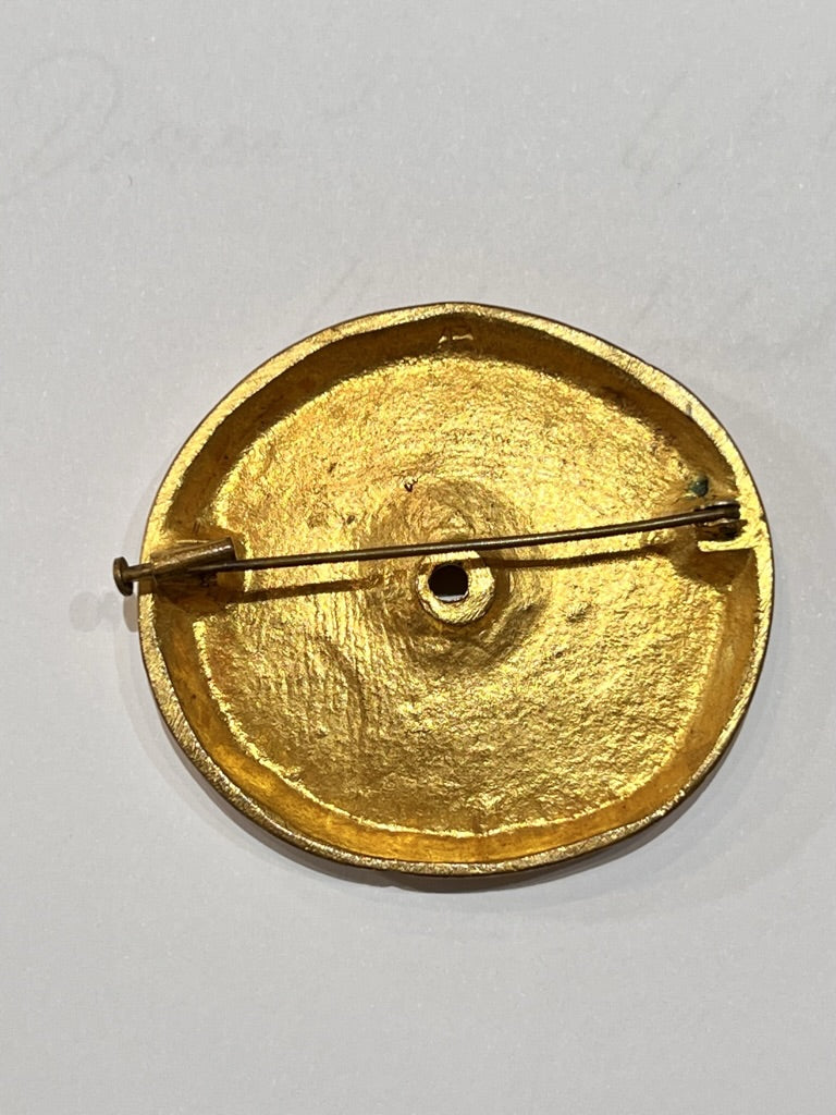 Line Vautrin "cave painting" brooch signed LV.