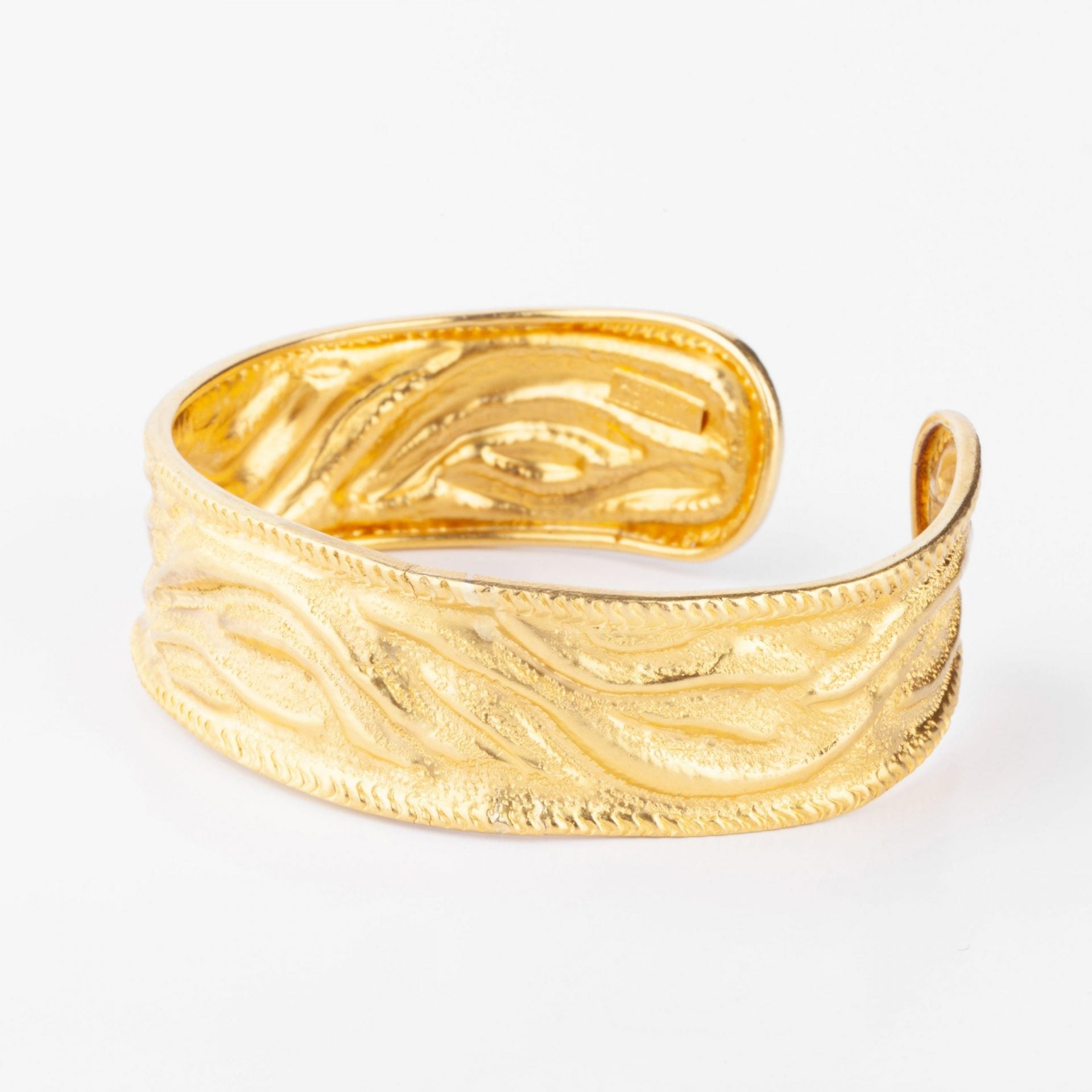 Lalaounis bracelet jonc or jaune texturé