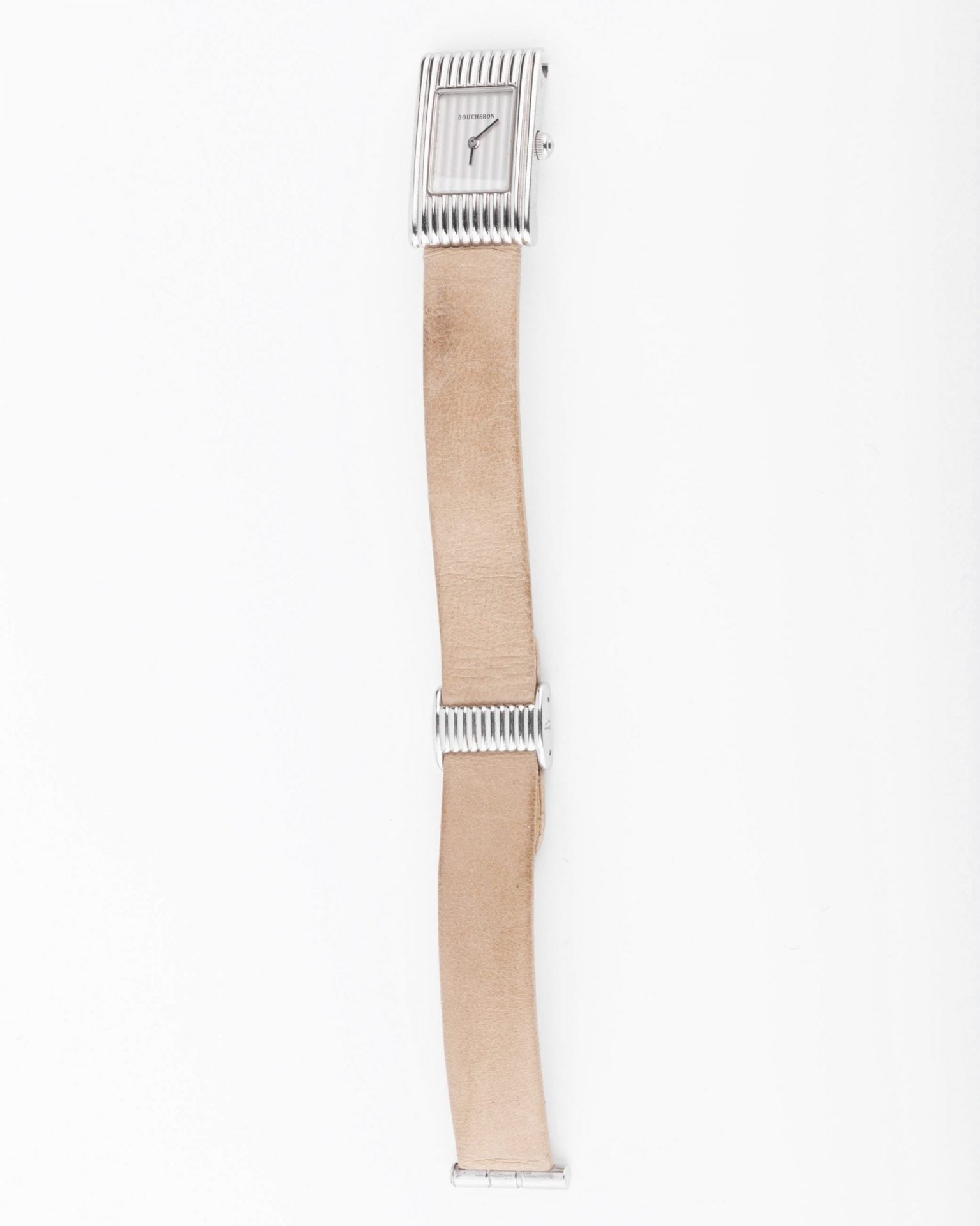 Boucheron, rectangular steel reflection collection watch