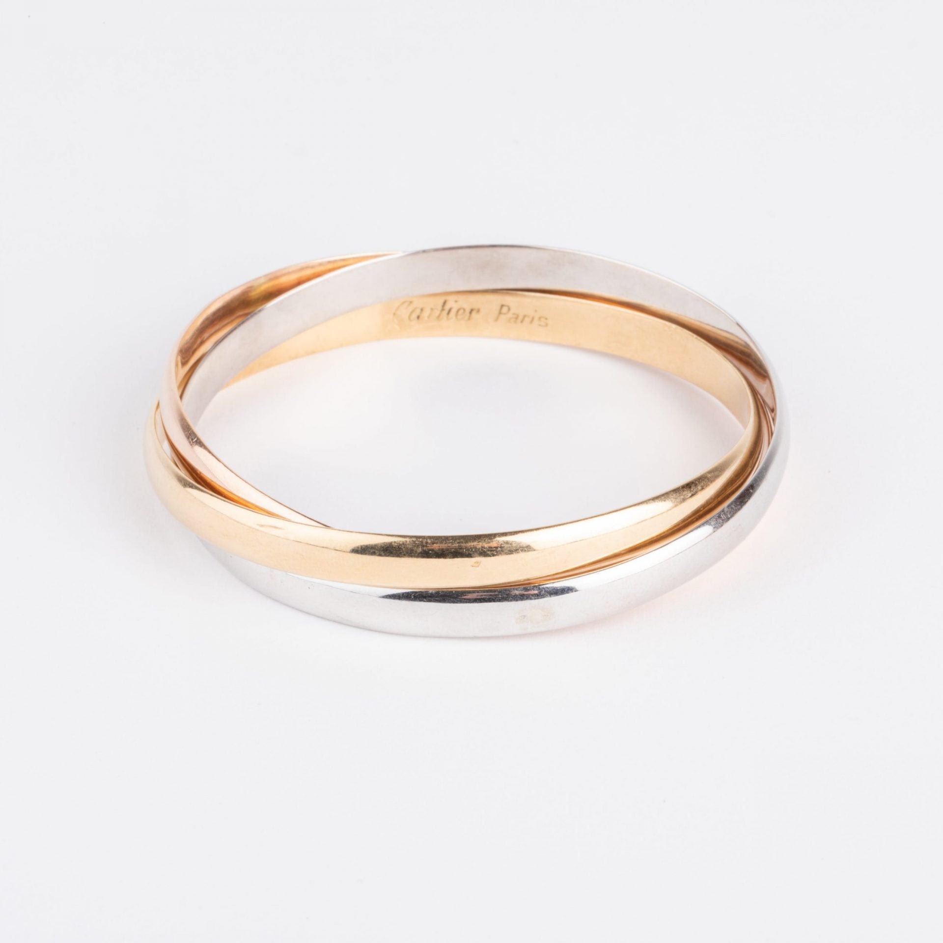Cartier, bracelet modèle Trinity 3 ors