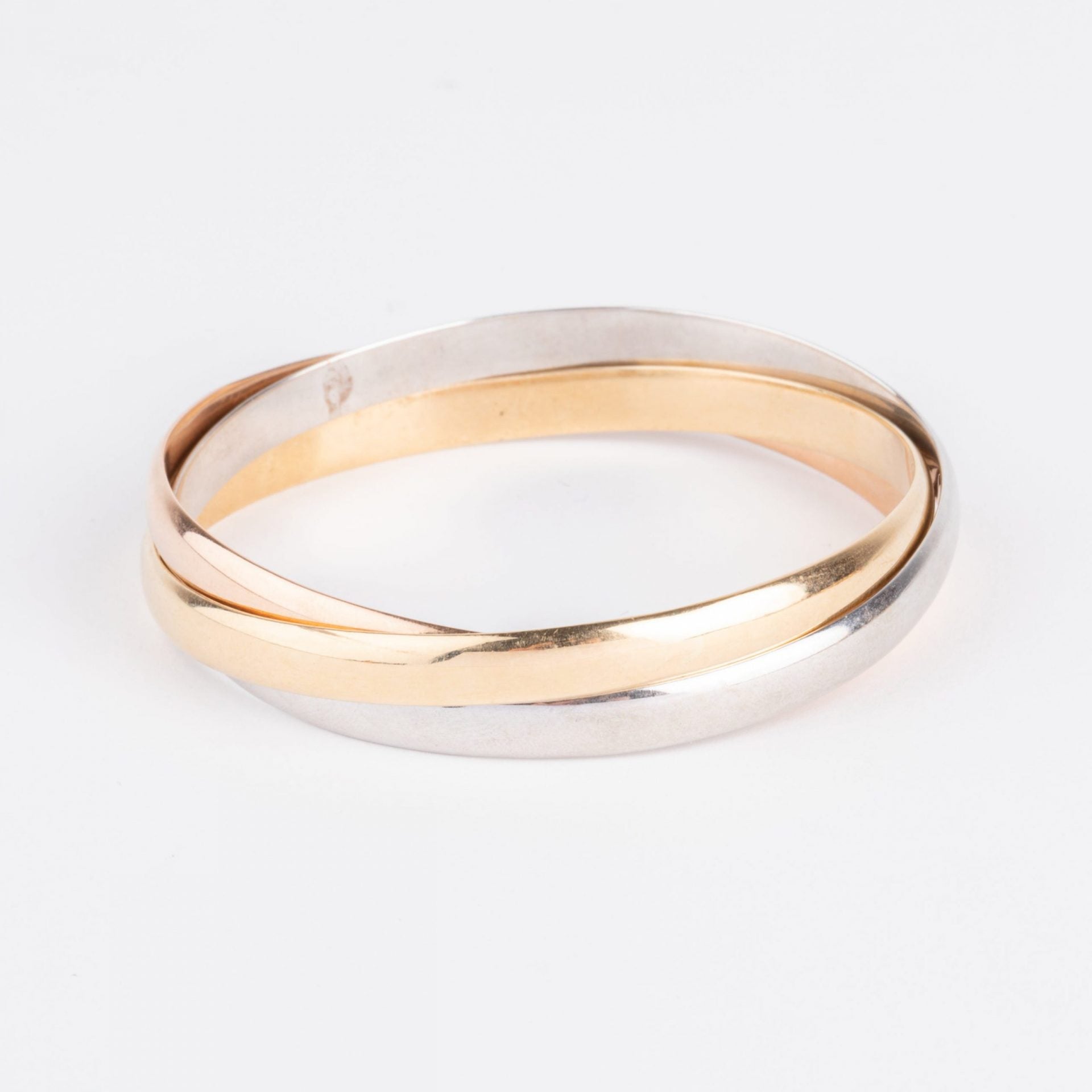 Cartier, 3 gold Trinity model bracelet