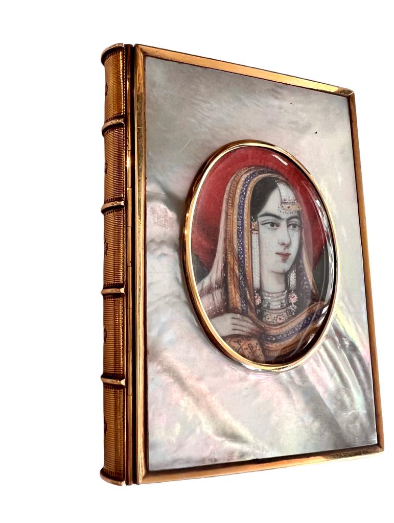 Young girl's mother-of-pearl notebook, late 19th century
