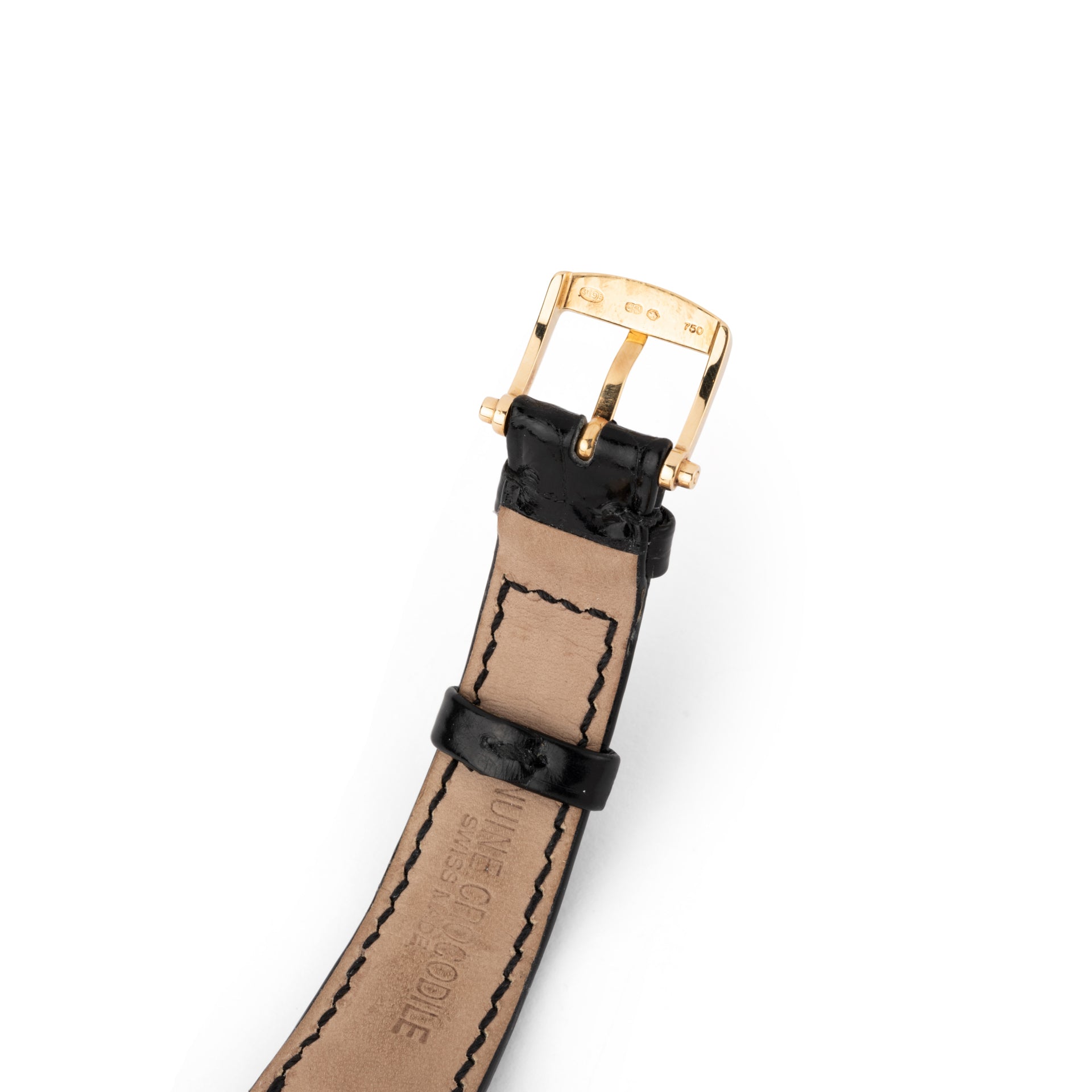 Breguet "Marine" watch in 18K yellow gold on leather strap
