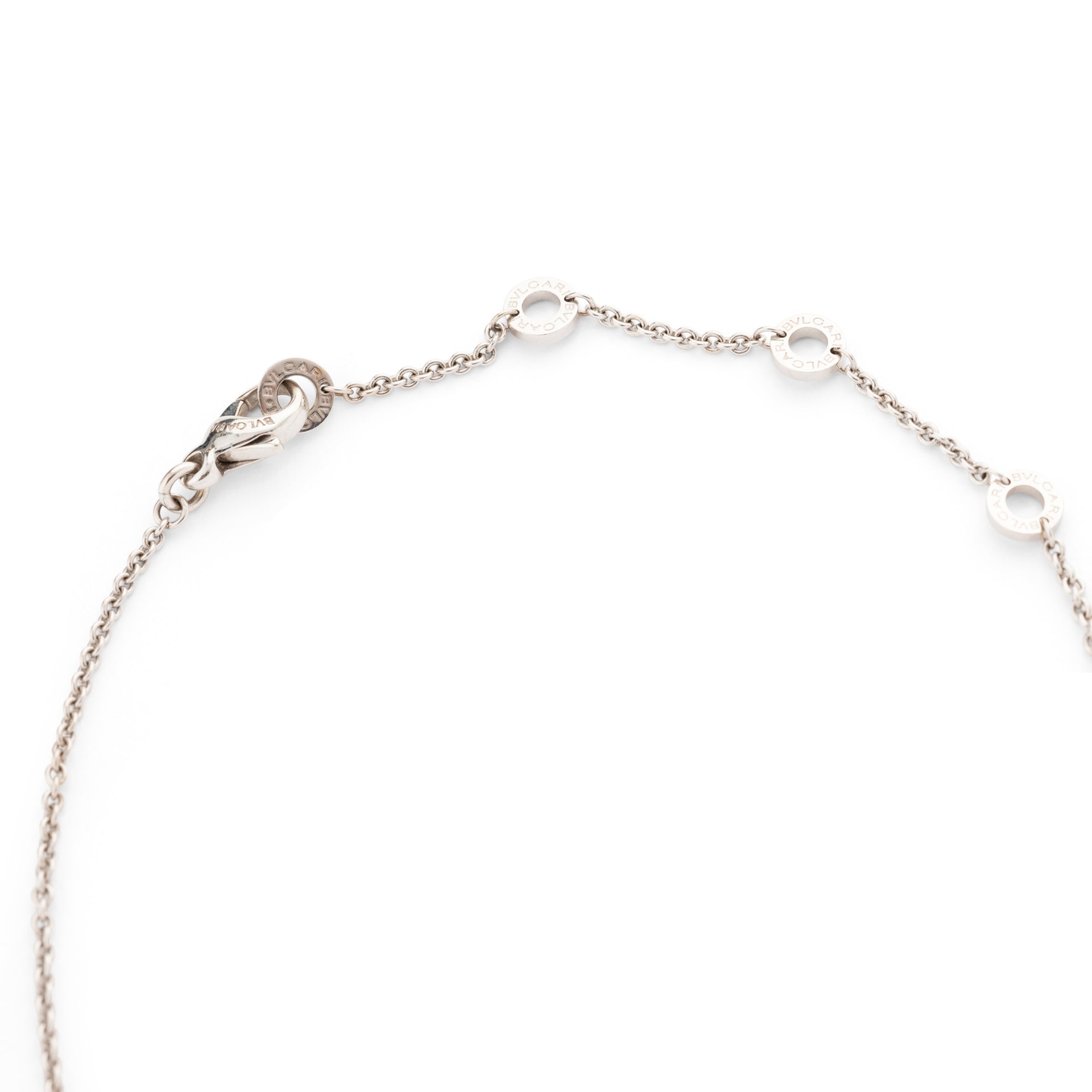 Bulgari, White gold and diamond chain and pendant necklace