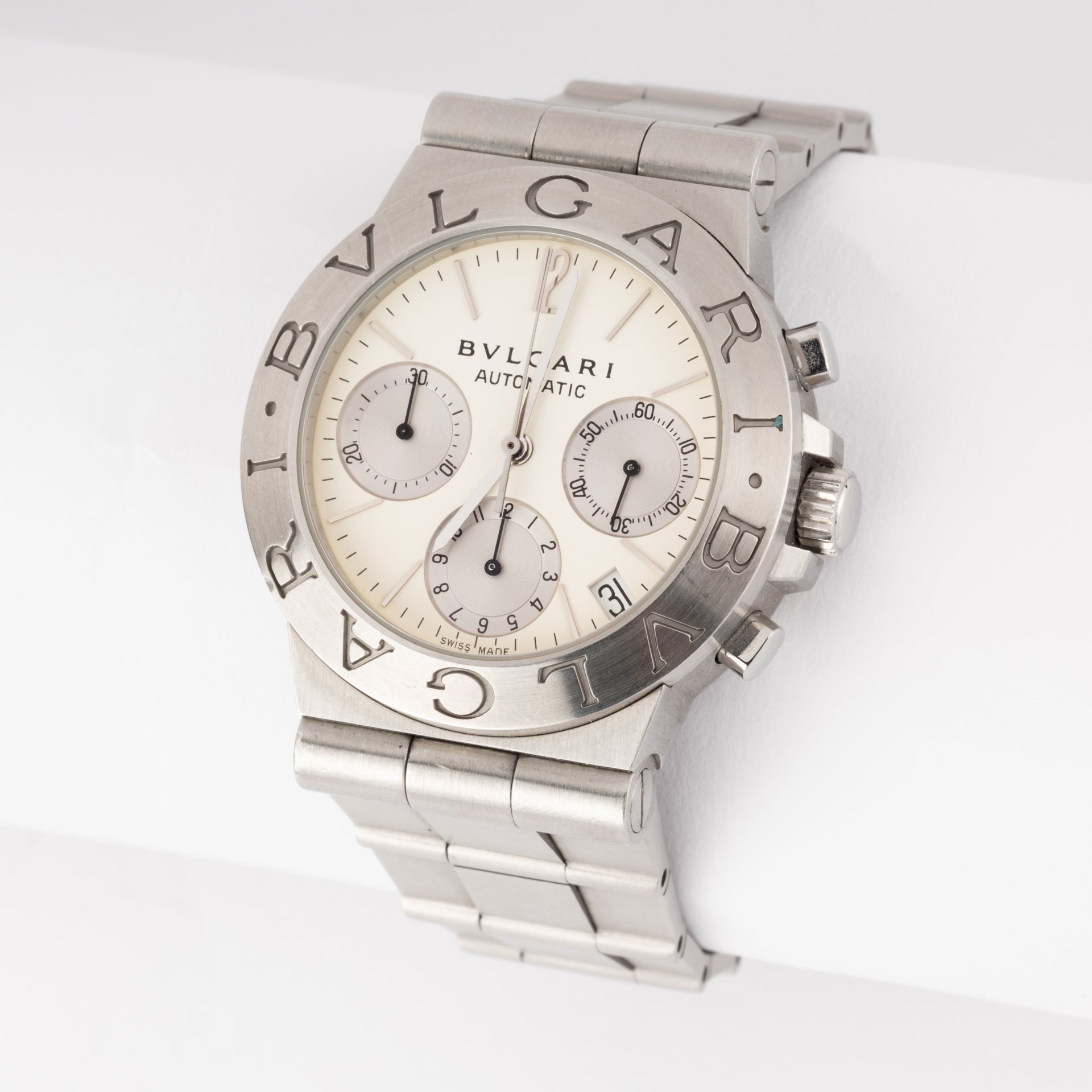 Montre Bulgari chrono scuba en acier sur acier