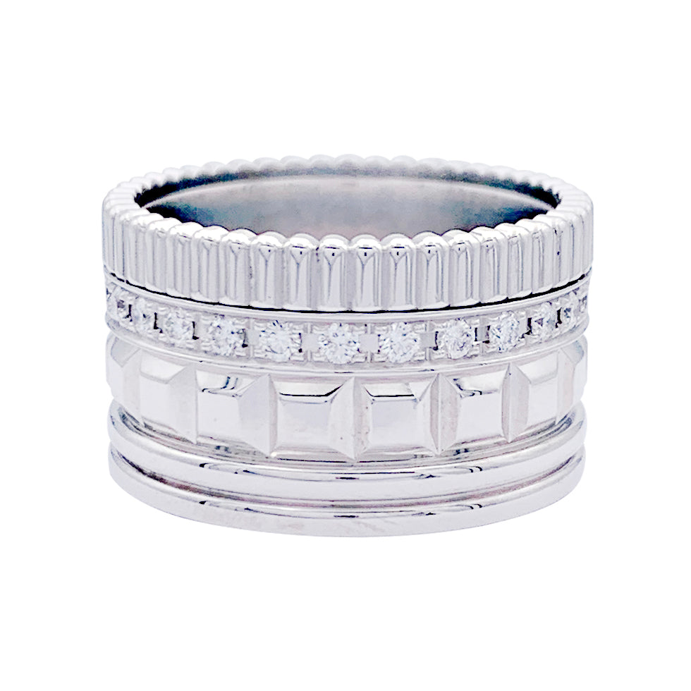 Bague Boucheron, "Quatre Radiant Edition", or blanc, diamants.