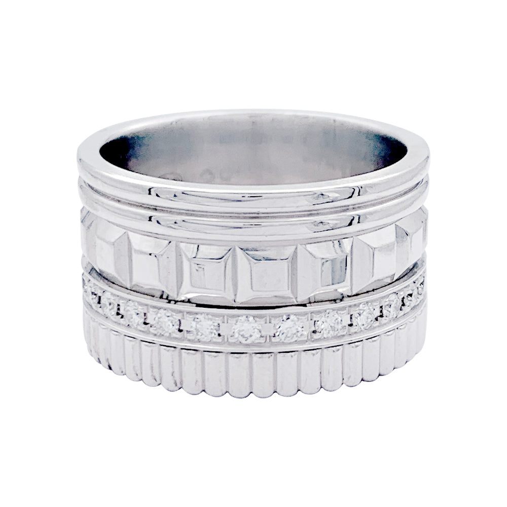 Bague Boucheron, "Quatre Radiant Edition", or blanc, diamants.