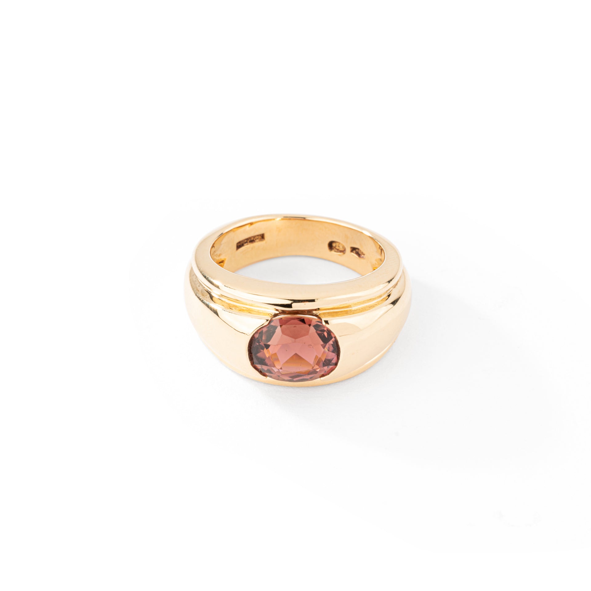 Bague Boucheron vintage, or jaune et tourmaline