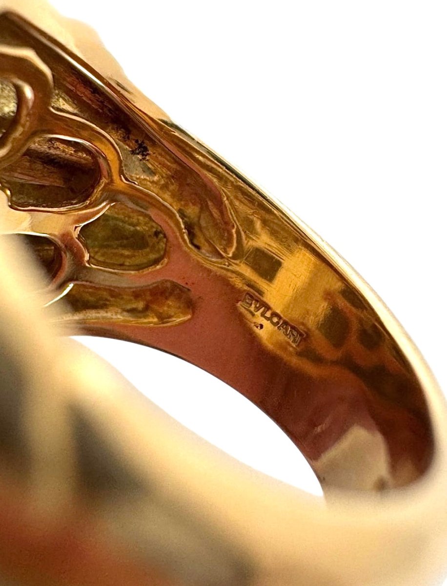 Bague Bvlgari Vintage or jaune Perles - Maison Eloe