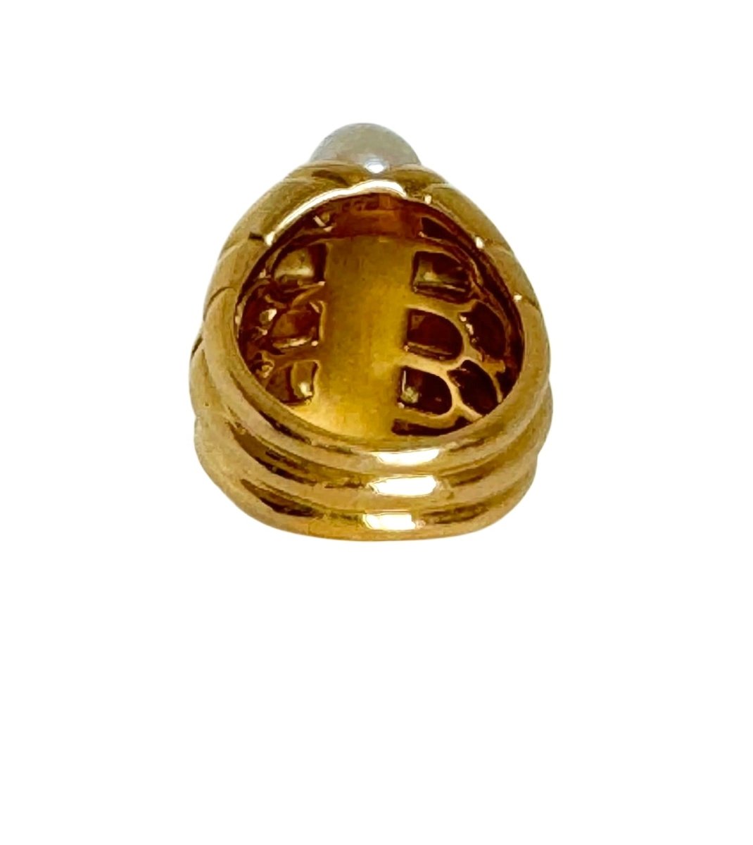 Bague Bvlgari Vintage or jaune Perles - Maison Eloe
