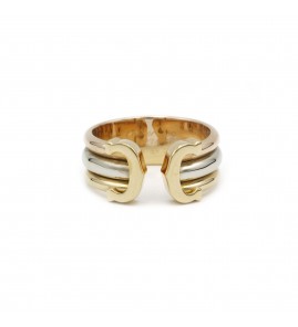 Cartier ring collection "Double C" in yellow gold, white gold and pink gold