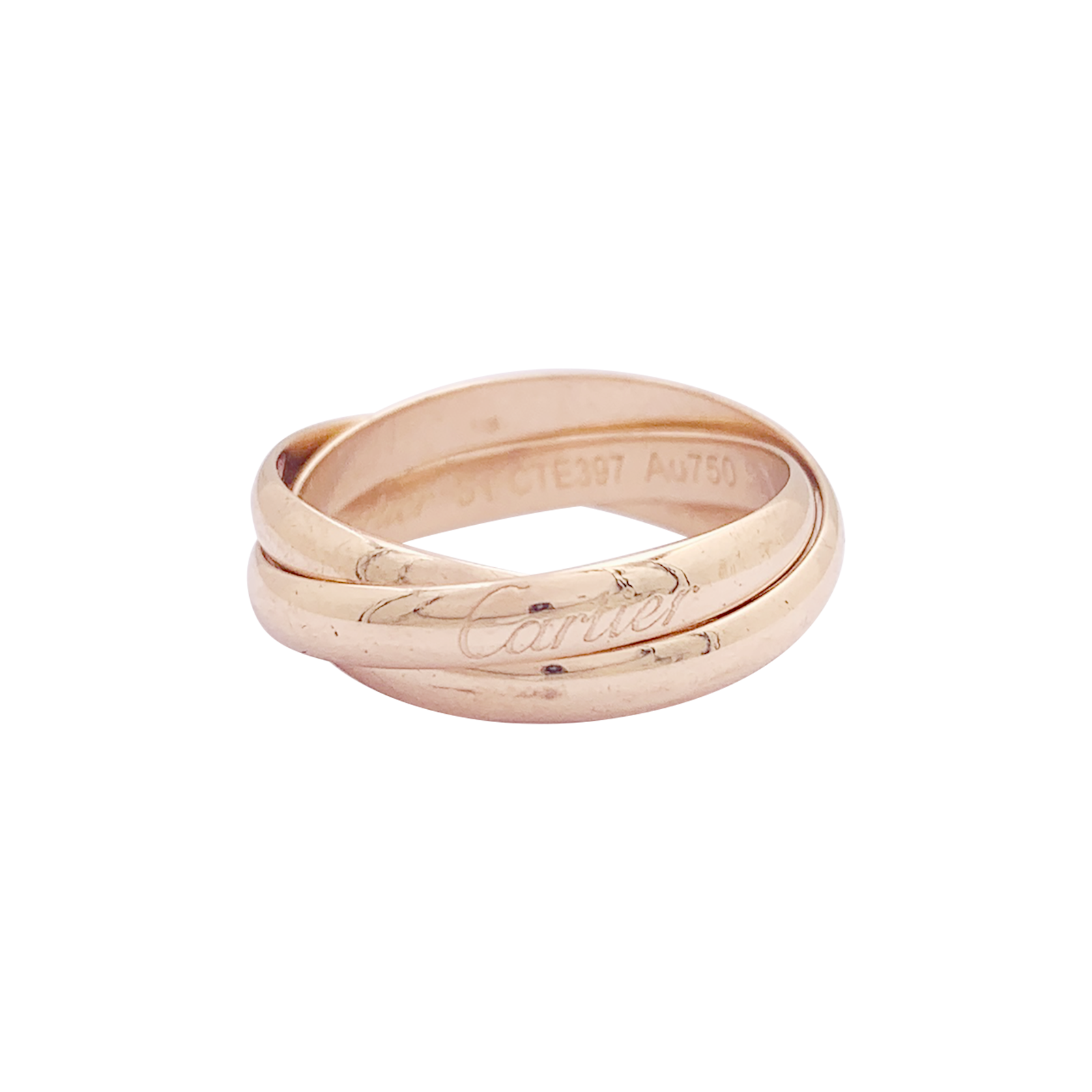 Bague Cartier, "Trinity", or rose.