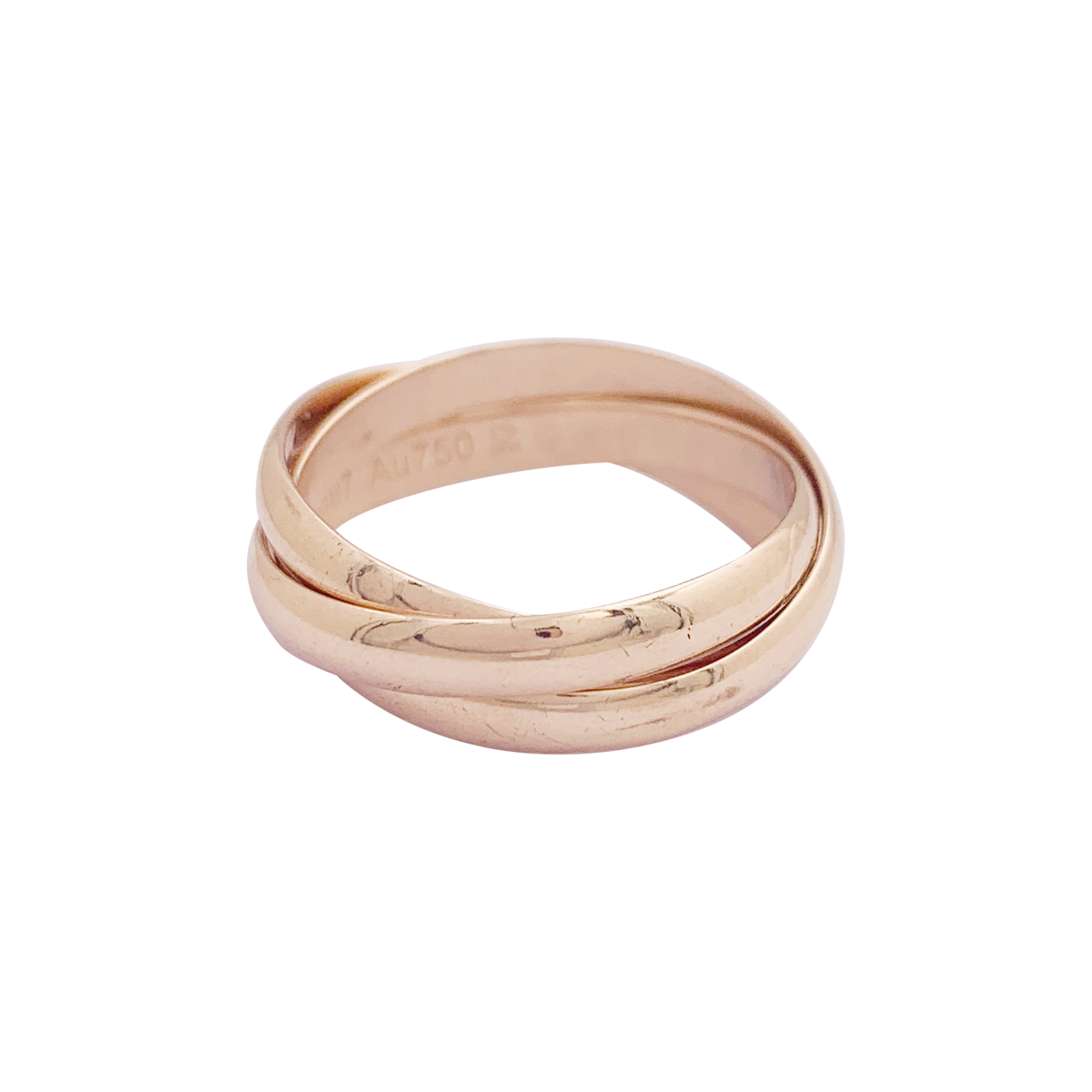 Bague Cartier, "Trinity", or rose.
