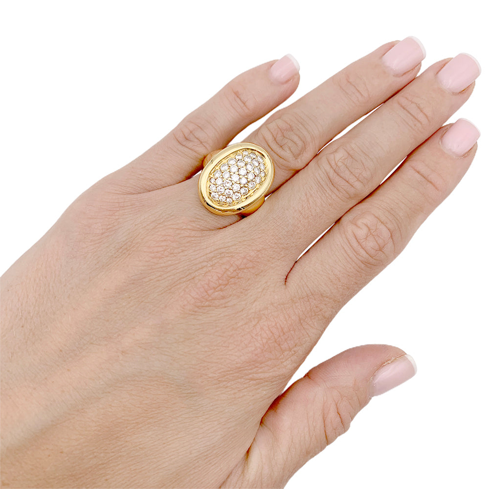 Bague Cartier, "Baignoire", or jaune, diamants.