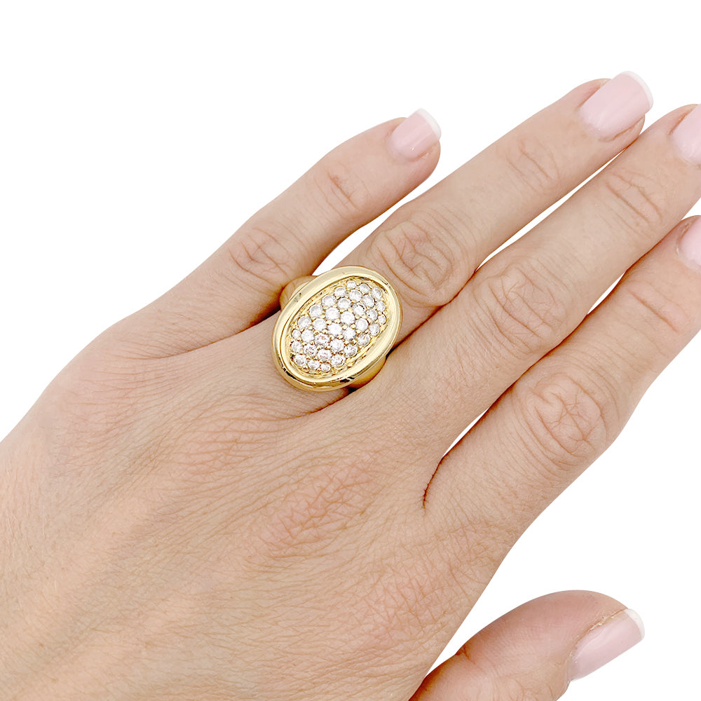 Bague Cartier, "Baignoire", or jaune, diamants.