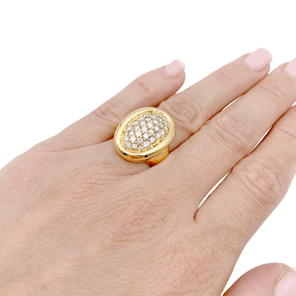 Bague Cartier, "Baignoire", or jaune, diamants.