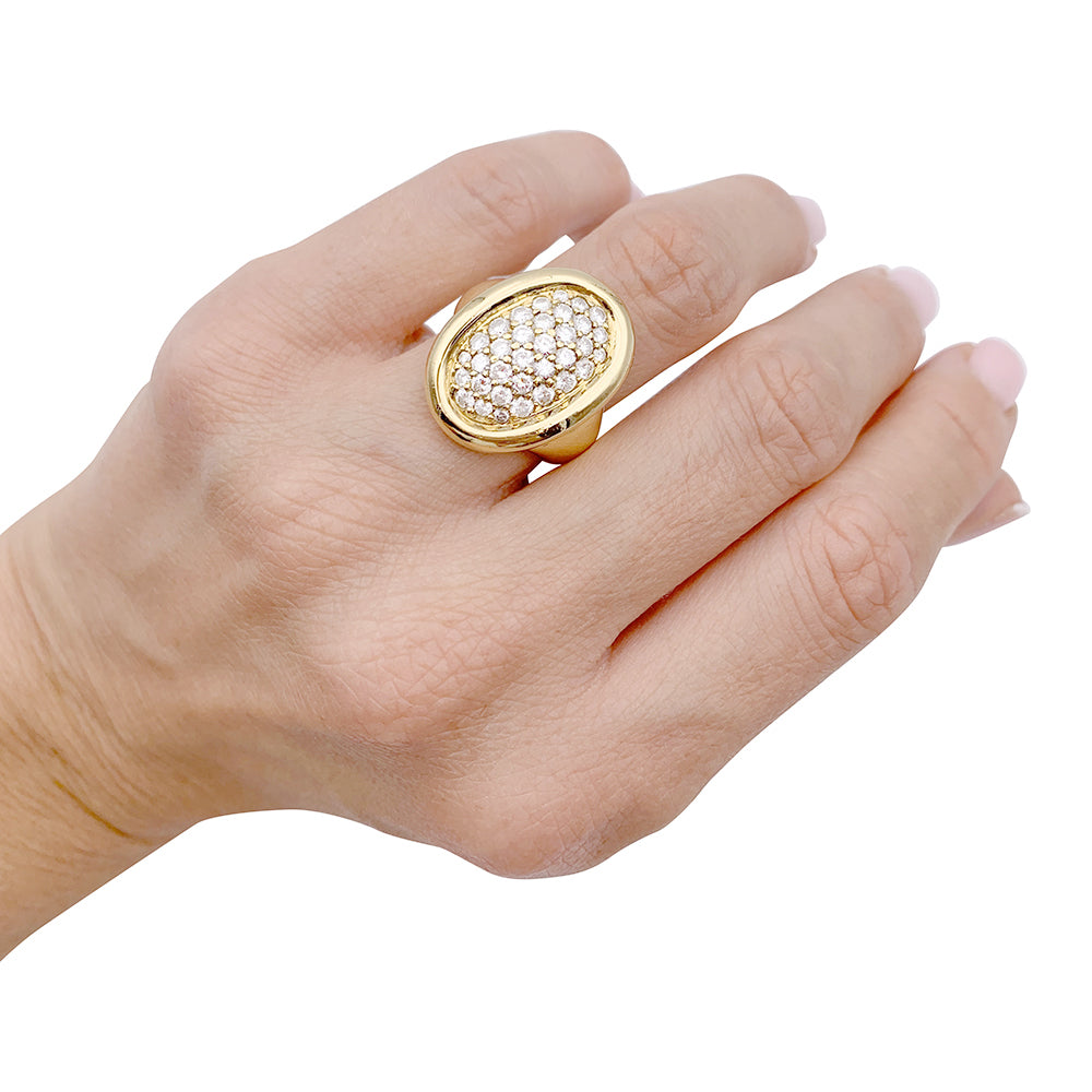 Bague Cartier, "Baignoire", or jaune, diamants.