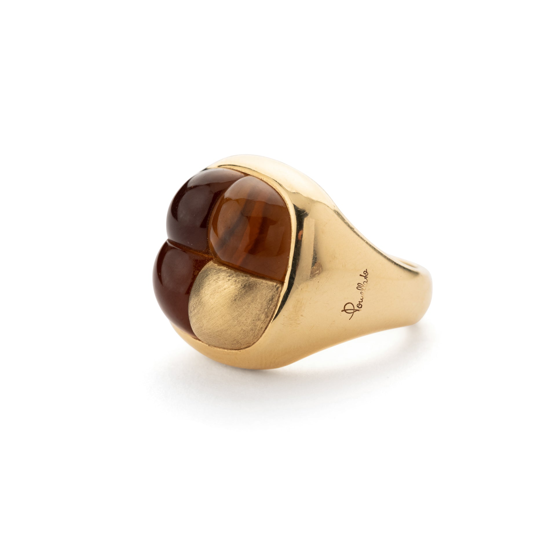 Pomellato "Mosaic" ring, in 18K yellow gold and citrine